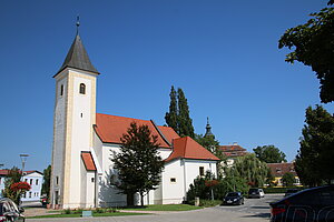 Seibersdorf, Pfarrkirche hl. Leonhard, 1688 nach Zerstörung durch Osmanen neu errichtet